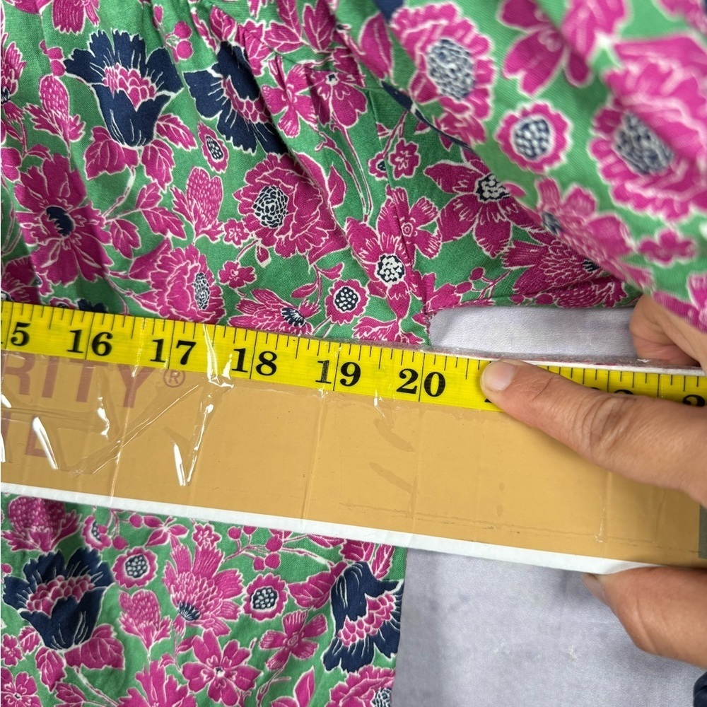 Anthropologie Sundry Ditzy Floral Cotton Dress Tiered Balloon Sleeve Size 1 (S) - Picture 9 of 11